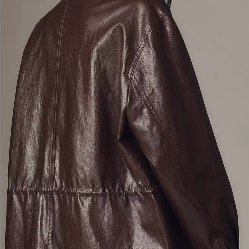 Brown Leather Jacket - Picture 2 of 4